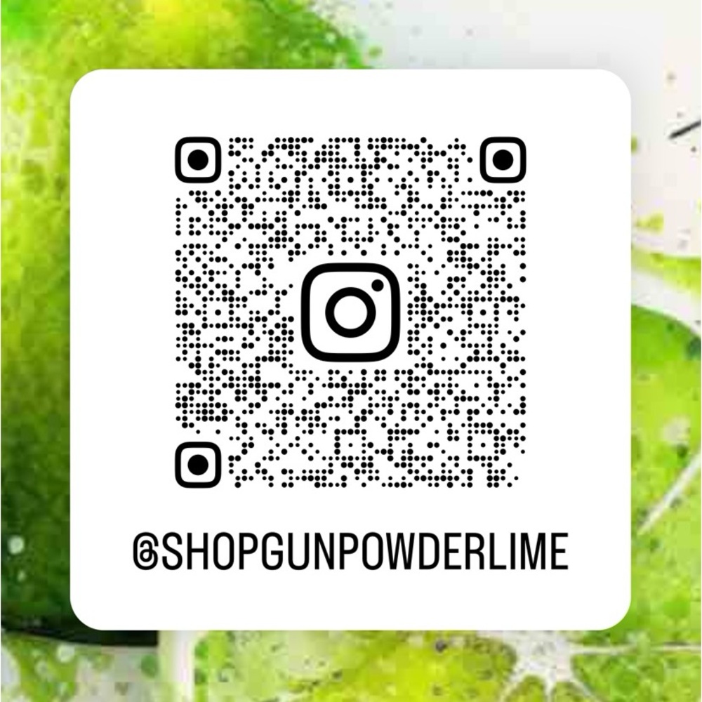 Follow us on instagram @shopgunpowderlime🍋‍🟩